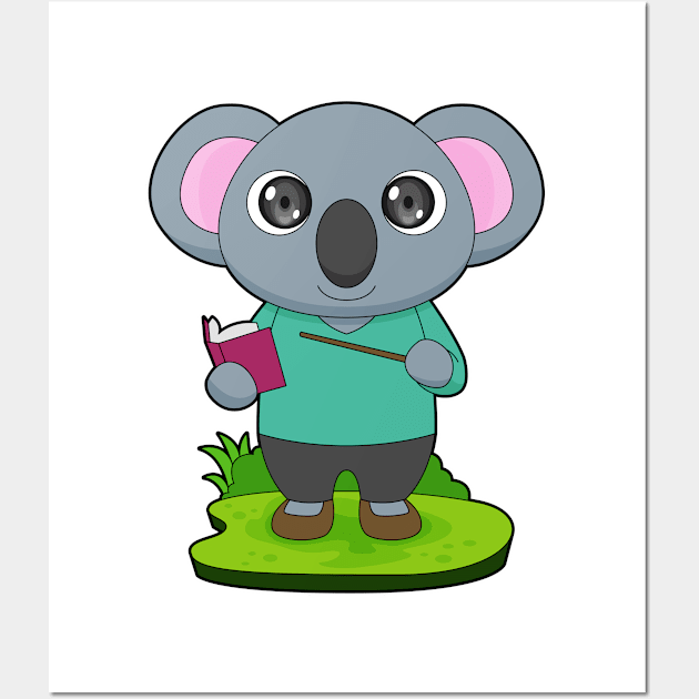 Koala Teacher Pointer Wall Art by Markus Schnabel